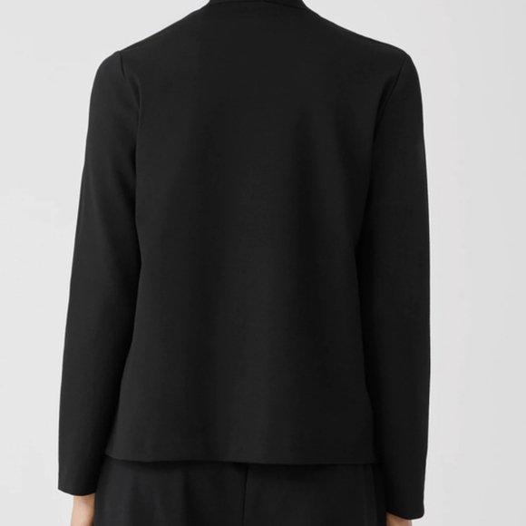 Eileen Fisher Black High Collar Jacket - Picture 4 of 7